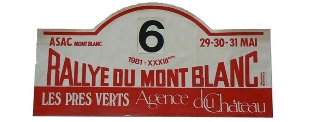 XXXIIIème Rallye du Mont Blanc 1981 Fiche technique : 33ème édition, les 30 & 31 Mai 1981 Résultats : Pierre Mény – Jean-François Liénéré n°6 Alpine A310 V6 Groupe IV usine Abandon : surchauffe moteur ES1. 1°SABY-SAPPEY / R5 TURBO Gr4 2°CLARR-SEVELINGE / OPEL ASCONA 400 GR4 3°CARON-RATAZZI / PORSCHE 911SC GR4