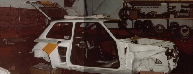 RECONSTRUCTION NOUVELLE R5 TURBO 1982 AVRIL A SEPTEMBRE 1982 Pierre MENY – Jean-François LIENERE Renault 5 Turbo Cévennes Groupe 4