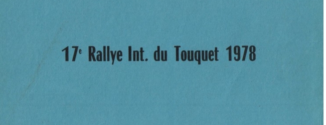 XVIIème Rallye du Touquet  1978 Fiche technique : 17ème édition, 6 juin 1978. Résultats : Pierre MÉNY – Jean François LIÉNÉRÉ Alpine A310 V6 Groupe 4 n°16 Abandon : Moteur, joint de culasse 1°MALBRAN-WOELFFLE / PORSCHE CARRERA 3L GR3 2°FLOUR-FOUILLOUSE / PORSCHE CARRERA 3L GR4 3°SANSON-CHAMPEAUX / PORSCHE CARRERA 2,8L GR4 Bibliographie : Reportage sportif Adolphe CONRATH – Collection Pierre MENY. [ifram src= »http://guillaume.roumeas.online.fr/galerie/index.php?rep=saison%201978%2Ftouquet-1978″ height= »6400″]